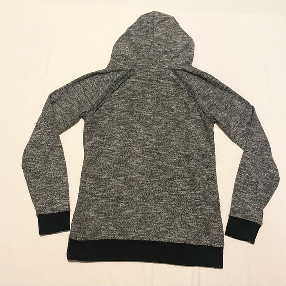 Roxy Hoodie Shirt Size Large Scuba 3 Button Neck Zip Pockets - Picture 9 of 16